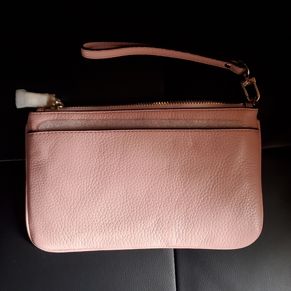 Michael Kors pink pebble leather zipper wristlet.  New without tags. - Picture 5 of 5